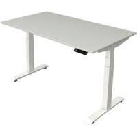 Kerkmann Elektronisch Höhenverstellbar Sitz-Stehschreibtisch Hellgrau T-Fuß 1.400 (B) x 800 (T) x 1.290 (H) mm Metall, Holz