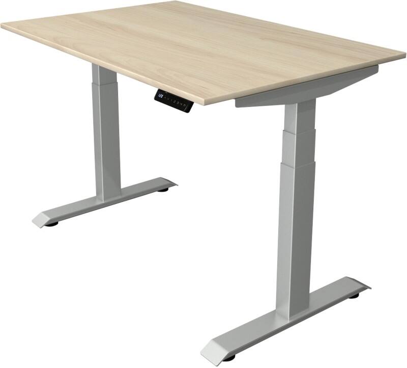 Kerkmann Elektronisch Höhenverstellbar Sitz-Stehschreibtisch Ahorn T-Fuß 1.200 (B) x 800 (T) x 1.290 (H) mm Metall, Holz