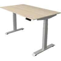 Kerkmann Elektronisch Höhenverstellbar Sitz-Steh-Schreibtisch Ahorn T-Fuß 1.400 (B) x 800 (T) x 1.290 (H) mm Metall, Holz