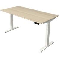 Kerkmann Elektronisch Höhenverstellbar Sitz-Stehschreibtisch Ahorn T-Fuß 1.600 (B) x 800 (T) x 1.290 (H) mm Metall, Holz