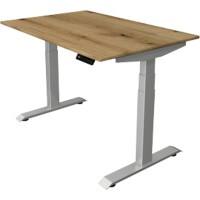 Kerkmann Elektronisch Höhenverstellbar Sitz-Stehschreibtisch Eiche T-Fuß 1.200 (B) x 800 (T) x 1.290 (H) mm Metall, Holz
