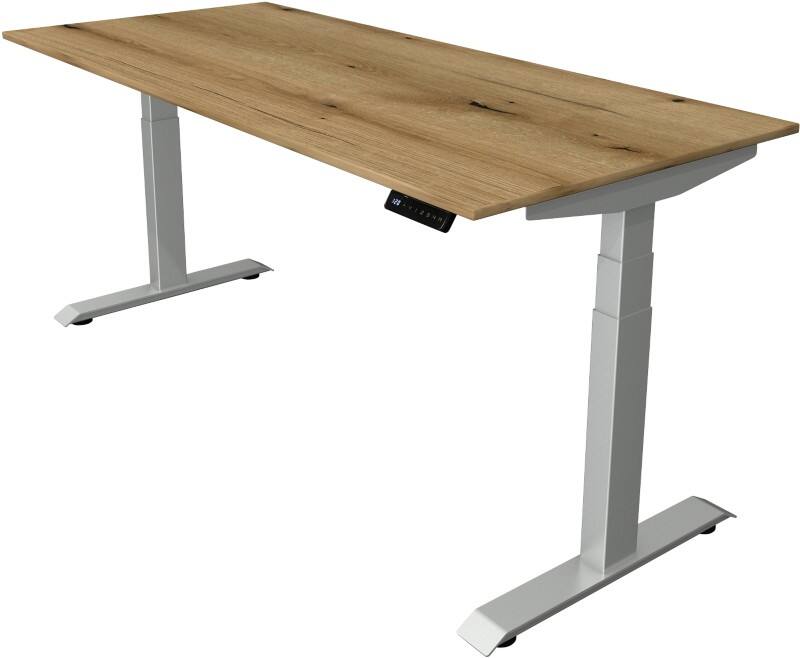 Kerkmann Elektronisch Höhenverstellbar Sitz-Stehschreibtisch Eiche T-Fuß 1.800 (B) x 800 (T) x 1.290 (H) mm Metall, Holz