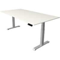 Kerkmann Elektronisch Höhenverstellbar Sitz-Stehschreibtisch Weiß T-Fuß 2.000 (B) x 1.000 (T) x 1.290 (H) mm Metall, Holz