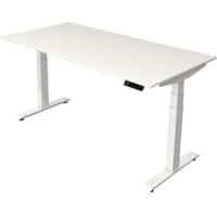 Kerkmann Elektronisch Höhenverstellbar Sitz-Stehschreibtisch Weiß T-Fuß 1.600 (B) x 800 (T) x 1.290 (H) mm Metall, Holz