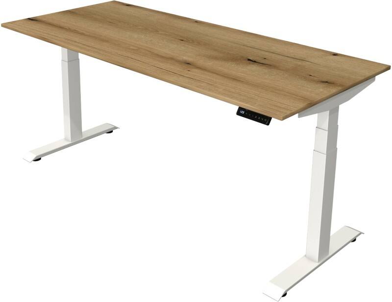 Kerkmann Elektronisch Höhenverstellbar Sitz-Stehschreibtisch Eiche T-Fuß 1.800 (B) x 800 (T) x 1.290 (H) mm Metall, Holz