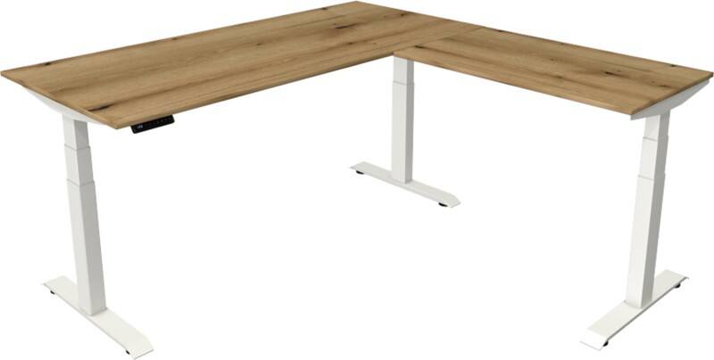 Kerkmann Elektronisch Höhenverstellbar Sitz-Stehschreibtisch Eiche T-Fuß 1.800 (B) x 1.800 (T) x 1.290 (H) mm Metall, Holz