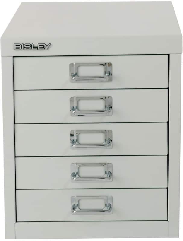 Bisley Metall Schubladenschrank 5 Schübe 279 x 380 x 325 mm Grau
