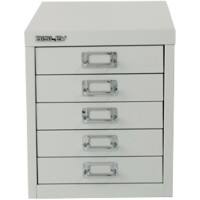 Bisley Metall Schubladenschrank 5 Schübe 279 x 380 x 325 mm Grau