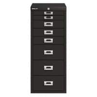 Bisley Metall Schubladenschrank 7 Schübe 279 x 407 x 590 mm Schwarz  
