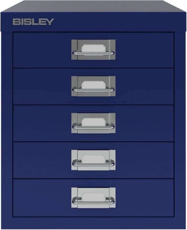Bisley Metall Schubladenschrank 5 Schübe 279 x 380 x 325 mm Blau