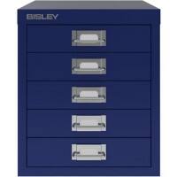 Bisley Metall Schubladenschrank 5 Schübe 279 x 380 x 325 mm Blau
