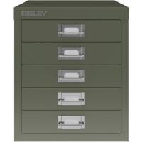 Bisley Metall Schubladenschrank 5 Schübe 279 x 380 x 325 mm Grün