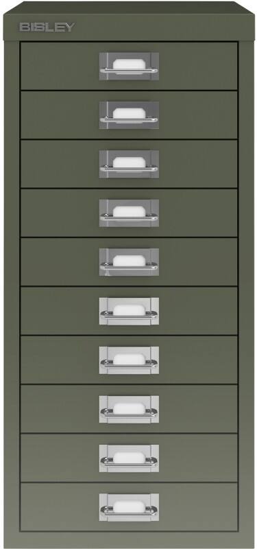 Bisley Metall Schubladenschrank 10 Schübe 279 x 380 x 590 mm Grün  