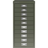 Bisley Metall Schubladenschrank 10 Schübe 279 x 380 x 590 mm Grün  