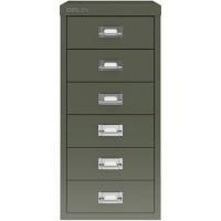 Bisley Metall Schubladenschrank 6 Schübe 279 x 380 x 325 mm Grün  