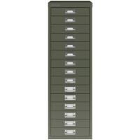 Bisley Metall Schubladenschrank 15 Schübe 279 x 380 x 860 mm Grün  