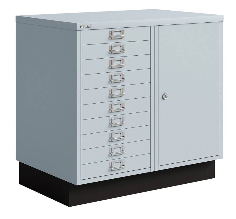 Bisley Metall Schubladenschrank 10 Schübe 700 x 452 x 670 mm Grau  