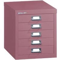 Bisley Metall Schubladenschrank 5 Schübe 279 x 380 x 325 mm Rosa  