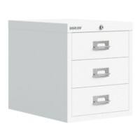 Bisley Metall Schubladenschrank 3 Schübe 279 x 407 x 325 mm Weiß  