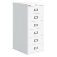 Bisley Metall Schubladenschrank 6 Schübe 279 x 407 x 590 mm Weiß  