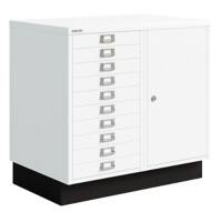 Bisley Metall Schubladenschrank 10 Schübe 700 x 452 x 670 mm Weiß  