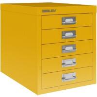 Bisley Metall Schubladenschrank 5 Schübe 279 x 380 x 325 mm Gelb  
