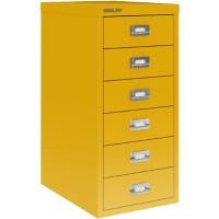 Bisley Metall Schubladenschrank 6 Schübe 279 x 380 x 325 mm Gelb  