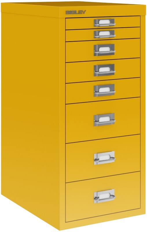 Bisley Metall Schubladenschrank 7 Schübe 279 x 380 x 590 mm Gelb  