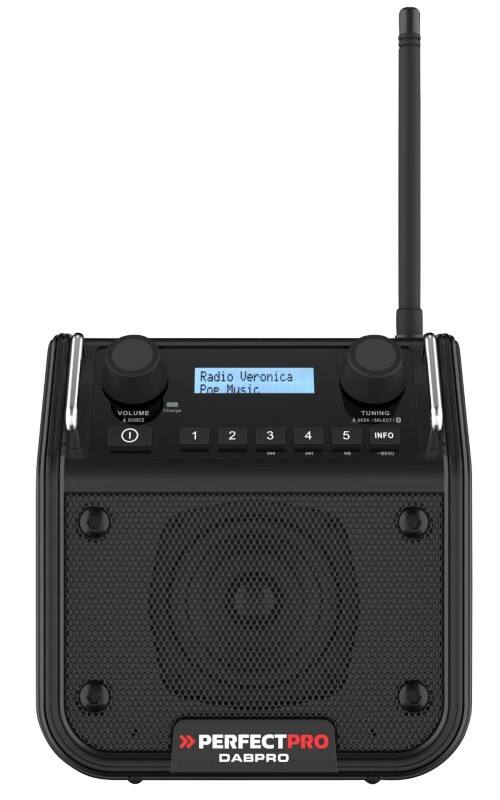 PERFECTPRO DABPRO Baustellenradio DPR2-18V Schwarz