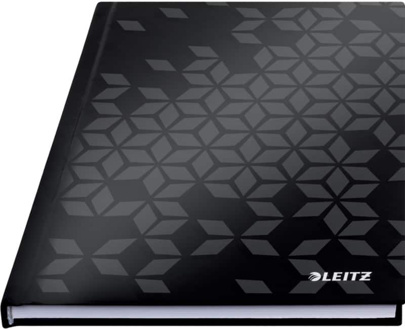 Leitz WOW Notizbuch A5 kariert mit Hardcover 46281095 160 Seiten 80 Blatt Schwarz