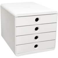 Exacompta AutentiK Schubladenbox Kunststoff Weiß 4 Schübe 27,8 x 34,7 x 26,7 cm DIN A4+