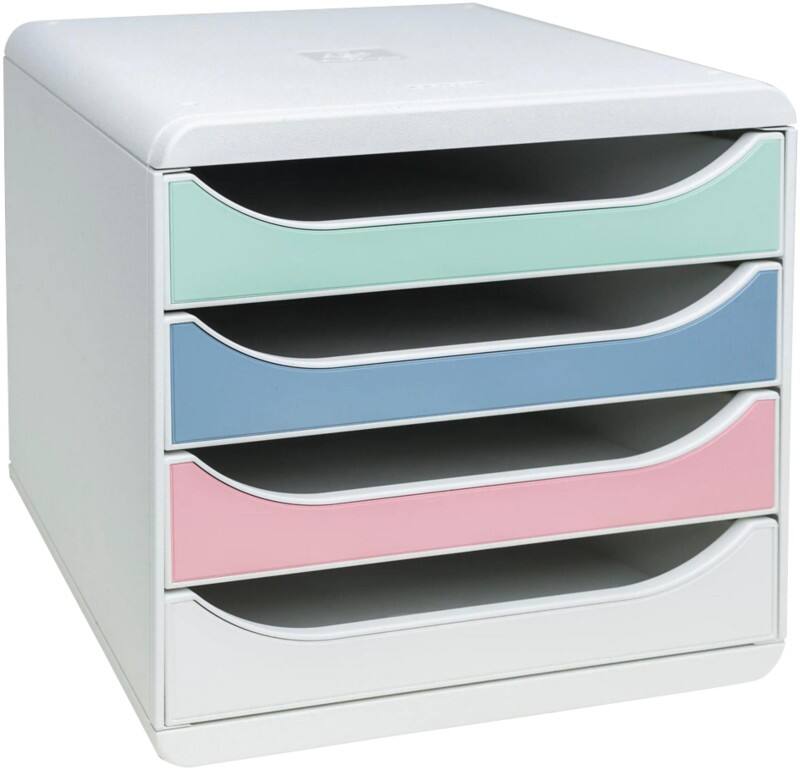 Exacompta AutentiK Schubladenbox Kunststoff Weiß 4 Schübe 27,8 x 34,7 x 26,7 cm DIN A4+