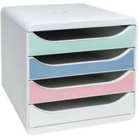 Exacompta AutentiK Schubladenbox Kunststoff Weiß 4 Schubladen 27,8 x 34,7 x 26,7 cm