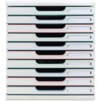 Exacompta AutentiK Schubladenbox Kunststoff Weiß 10 Schübe 28,8 x 35 x 32 cm DIN A4+
