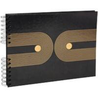 Exacompta Graphik Fotoalbum Spirale Hardcover 32 x 22 cm Schwarz 50 Seiten