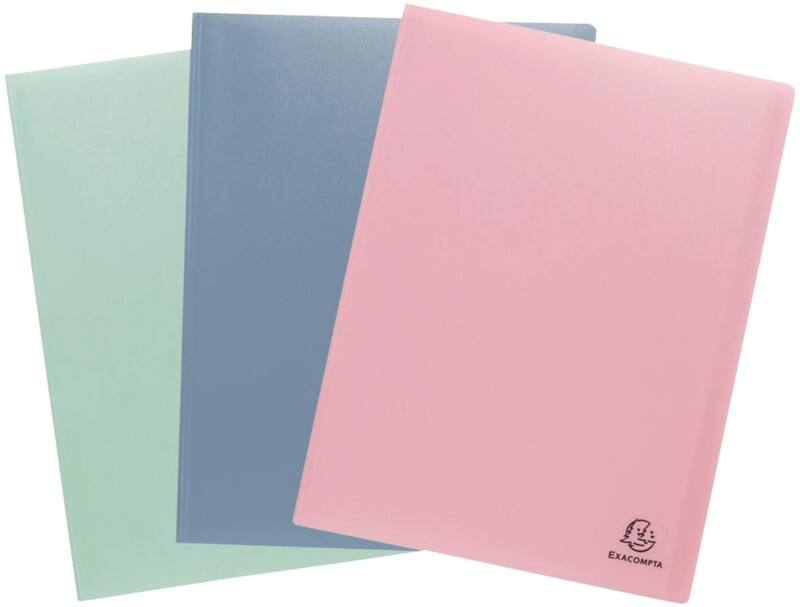 Exacompta AutentiK Präsentationsmappe 40 Hüllen DIN A4 Farbig sortiert 3 Stück
