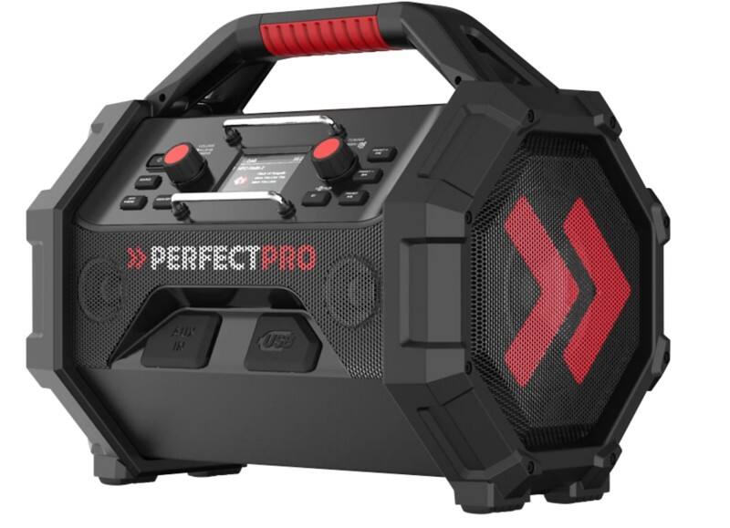 PERFECTPRO ROCKTAGON Baustellenradio OCT-18V Schwarz