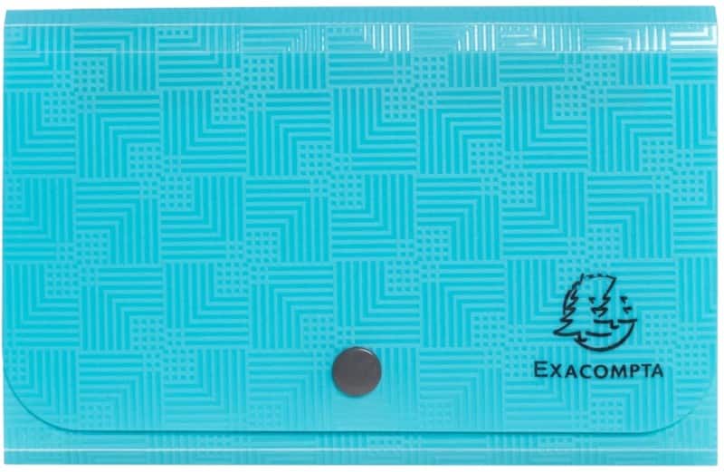 Exacompta Pop'N Co Ordnungsmappe 54 x 85 mm PP (Polypropylen) Blanko Cyan 55499E