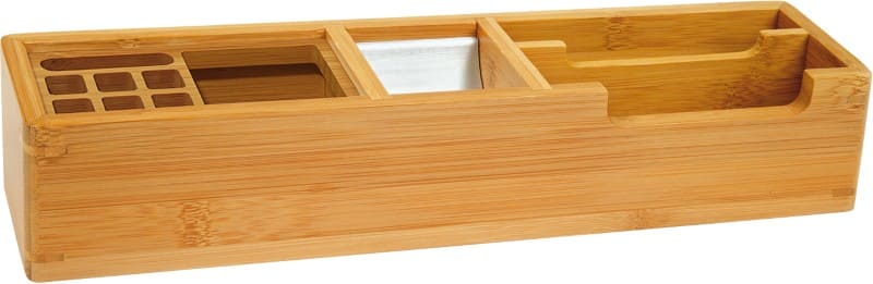WEDO Bambus Schreibtisch Organizer Bambus Braun 7,6 x 32,6 x 6,7 cm