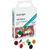 WEDO Reißnägel Metall Farbig sortiert 100 Stück