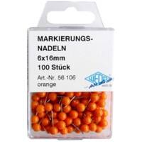 WEDO Stecknadeln Metall Orange 100 Stück