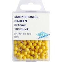 WEDO Stecknadeln Metall Gelb 100 Stück