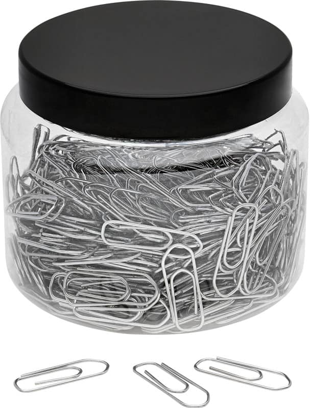 WEDO Büroklammern Metall 65 mm Silber 400 Stück