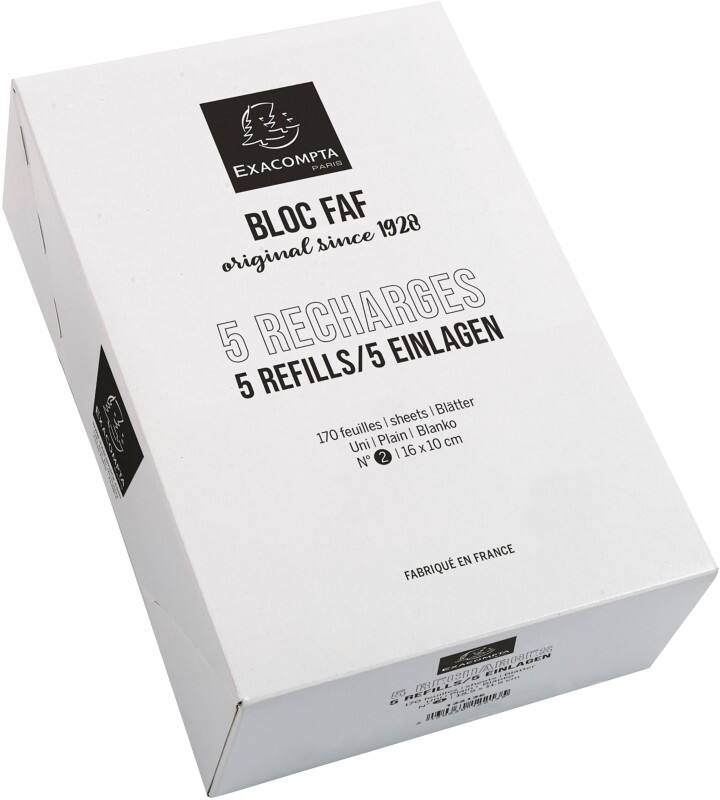 Exacompta Bloc FAF Nr. 2 FAF-Schreibblock Nachfüllung Blanko 340 Seiten 5 Stück