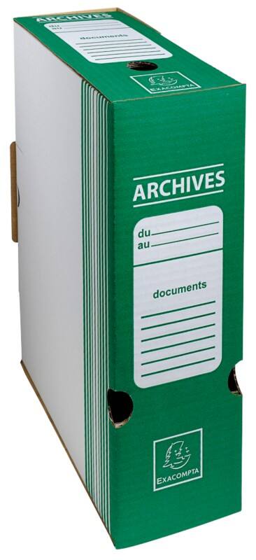 Exacompta Archivbox 261003H DIN A4 Pappkarton 35 (B) x 10 (T) x 25 (H) cm Grün  50 Stück