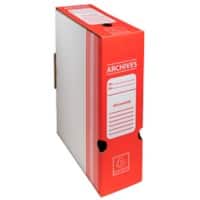 Exacompta Archivbox 261009H DIN A4 Pappkarton 35 (B) x 10 (T) x 25 (H) cm Rot  50 Stück