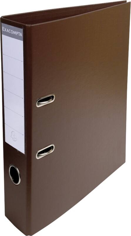 Exacompta Leuchtende Farben Breit Ordner DIN A4 70 mm Braun 2 Ringe 53746E Pappkarton, PU (Polyurethan), PVC (Polyvinylchlorid)  10 Stück