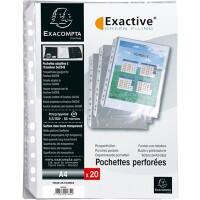 Exacompta Exactive Klarsichthüllen DIN A4 Glatt Transparent PP (Polypropylen) Öffnung Oben 5834E 100 Stück