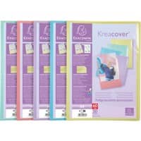 Exacompta Kreacover Pastel Präsentationsmappe DIN A4 30 Taschen Farbig sortiert 10 Stück