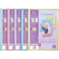 Exacompta Kreacover Pastel Präsentationsmappe 40 Taschen DIN A4 Farbig sortiert 10 Stück